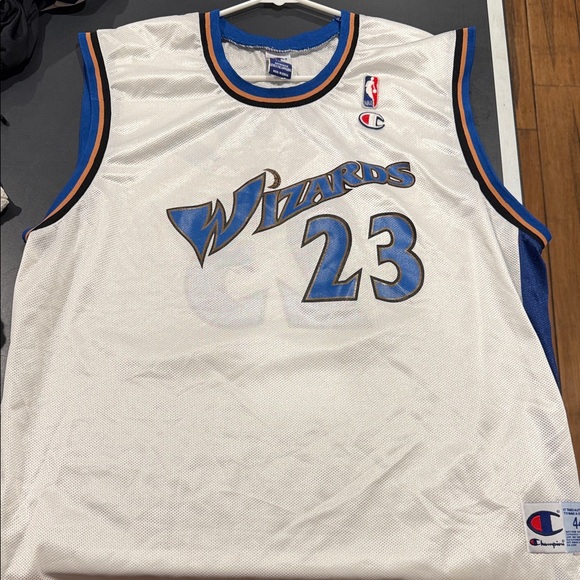 Jordan Wizards White and Blue Athletic Jersey - Picture 2 of 4